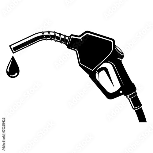 gas pump nozzle isolated