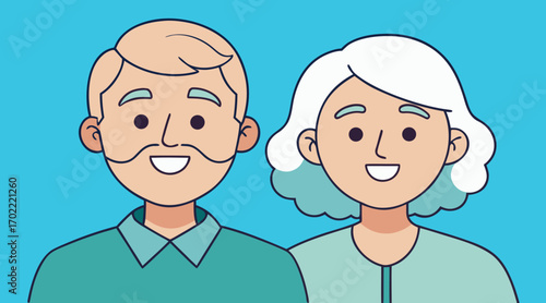 Happy Grandparents, Cartoon Seniors, Joyful Elders, Animated Family, Grandparent Art, Cartoon Elderly, Family Happiness, Happy Elders, Cartoon Family, Animated Joy

