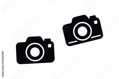 Modern digital camera icons for photography and visual media projects