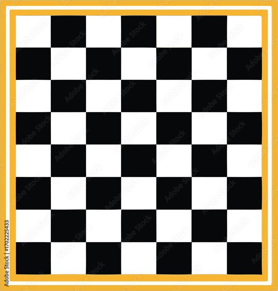 Fototapeta premium Empty wooden chessboard ready for strategic game play vector