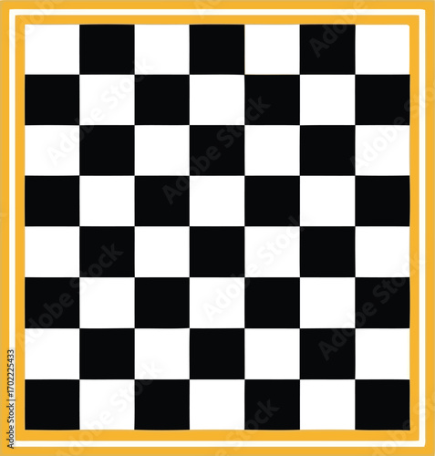 Empty wooden chessboard ready for strategic game play vector