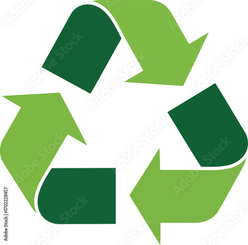 Green recycling symbol arrows earth eco-friendly sustainability vector