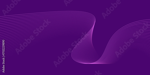 Wavy purple lines creating a modern abstract design