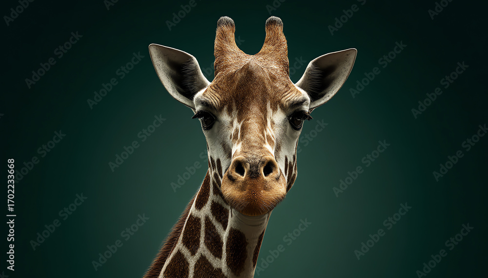 Obraz premium giraffe portrait, AI generated