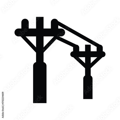 powerline glyph icon illustration vector graphic.eps