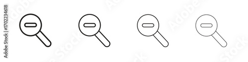Zoom out icon vector graphics. black style vector icons