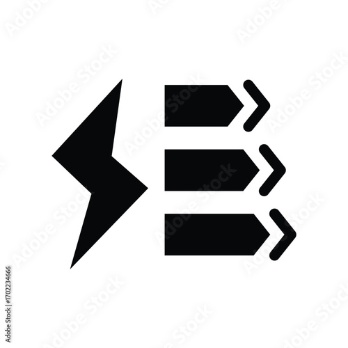 energy class glyph icon illustration vector graphic.eps