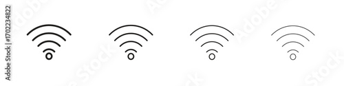 Wifi icon vector graphics. black style vector icons