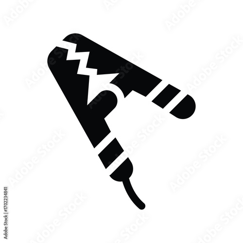 crocodile clip glyph icon illustration vector graphic.eps