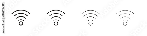 Wifi icon vector graphics. black style vector icons