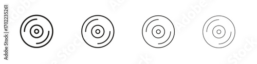 Vinyl icon vector graphics. black style vector icons