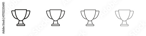 Trophy icon vector graphics. black style vector icons