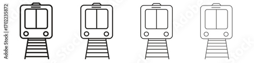 Train icon vector graphics. black style vector icons