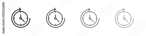 Time forward icon vector graphics. black style vector icons