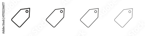 Tag icon vector graphics. black style vector icons