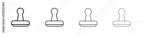 Stamp icon vector graphics. black style vector icons