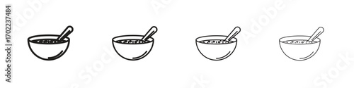 Soup icon vector graphics. black style vector icons