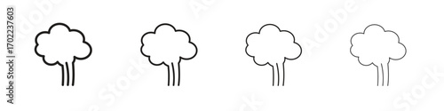 Smoke icon vector graphics. black style vector icons