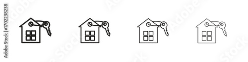 Selling or rent home icon vector graphics. black style vector icons