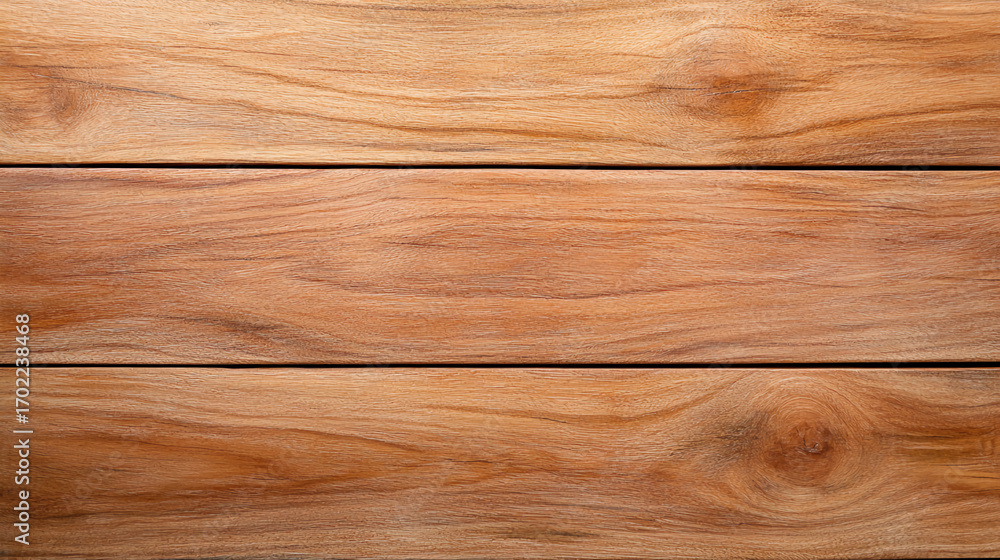 Fototapeta premium A close-up view of smooth, polished wooden planks showcasing rich grains and warm tones.