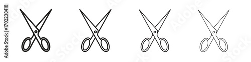 Scissors icon vector graphics. black style vector icons