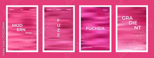 Set of fuchsia pink gradient abstract background. Nude blurred pattern poster. Modern visual project design for social media, idol poster, banner, flyer, brochure, covers and web banner