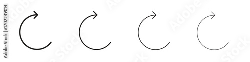 Redo icon vector graphics. black style vector icons