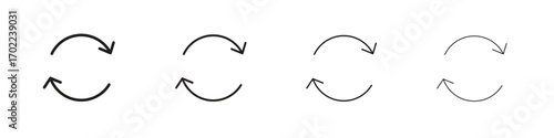 Refresh icon vector graphics. black style vector icons
