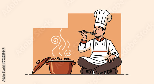 Chef's Culinary Tasting: A Delightful Illustration Of Food Preparation and Expertise