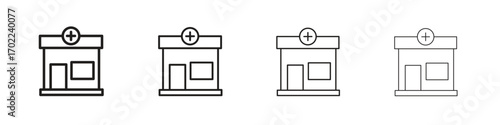 Pharmacy icon vector graphics. black style vector icons