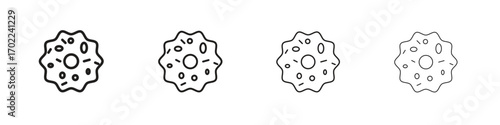 Microorganism icon vector graphics. black style vector icons