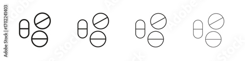 Medicine icon vector graphics. black style vector icons