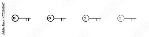 key icon vector graphics. black style vector icons