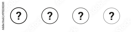 Interrogation icon vector graphics. black style vector icons