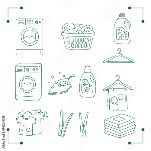 laundry and ironing equipment and supplies.