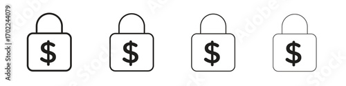 Fixed price icon vector graphics. black style vector icons