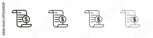 File invoice icon vector graphics. black style vector icons
