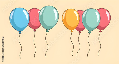 cute balloon wallpaper, festive background with balloons, cartoon balloon clipart, colorful balloons pattern, bright festive wallpaper, cheerful balloons design, inflatable balloons cartoon, fun party
