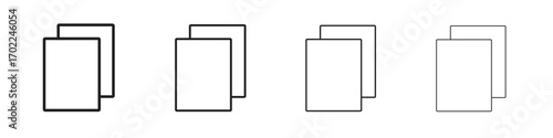 Copy icon vector graphics. black style vector icons