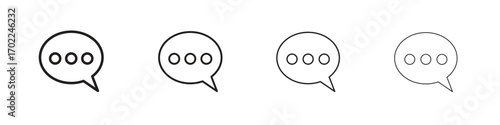 Comment icon vector graphics. black style vector icons