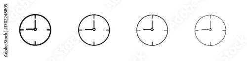 Clock nine icon vector graphics. black style vector icons