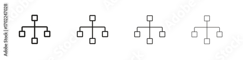 Chart tree icon vector graphics. black style vector icons