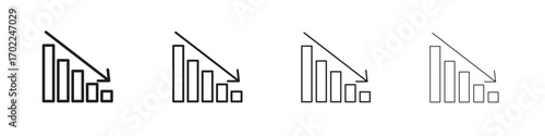 Chat arrow down icon vector graphics. black style vector icons