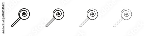 Candy icon vector graphics. black style vector icons