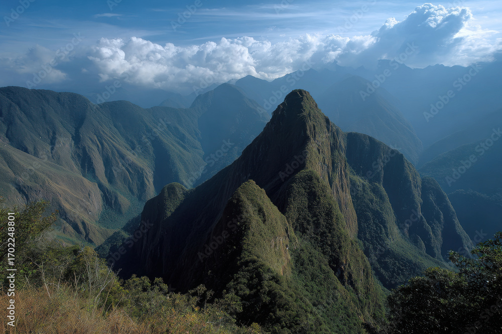 Fototapeta premium capture aweinspiring beauty of andes tropical mountains of south america