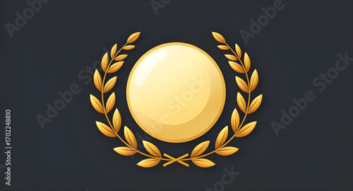 gold laurel wreath vector, golden laurel wreath icon, laurel wreath gold vector, victory wreath vector, award laurel icon, success wreath symbol, champion laurel icon, achievement wreath vector, class