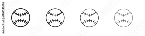 Baseball icon vector graphics. black style vector icons