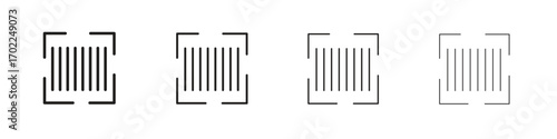 Barcode read icon vector graphics. black style vector icons
