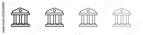 Bank icon vector graphics. black style vector icons