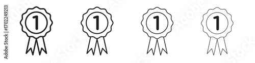 Badge icon vector graphics. black style vector icons